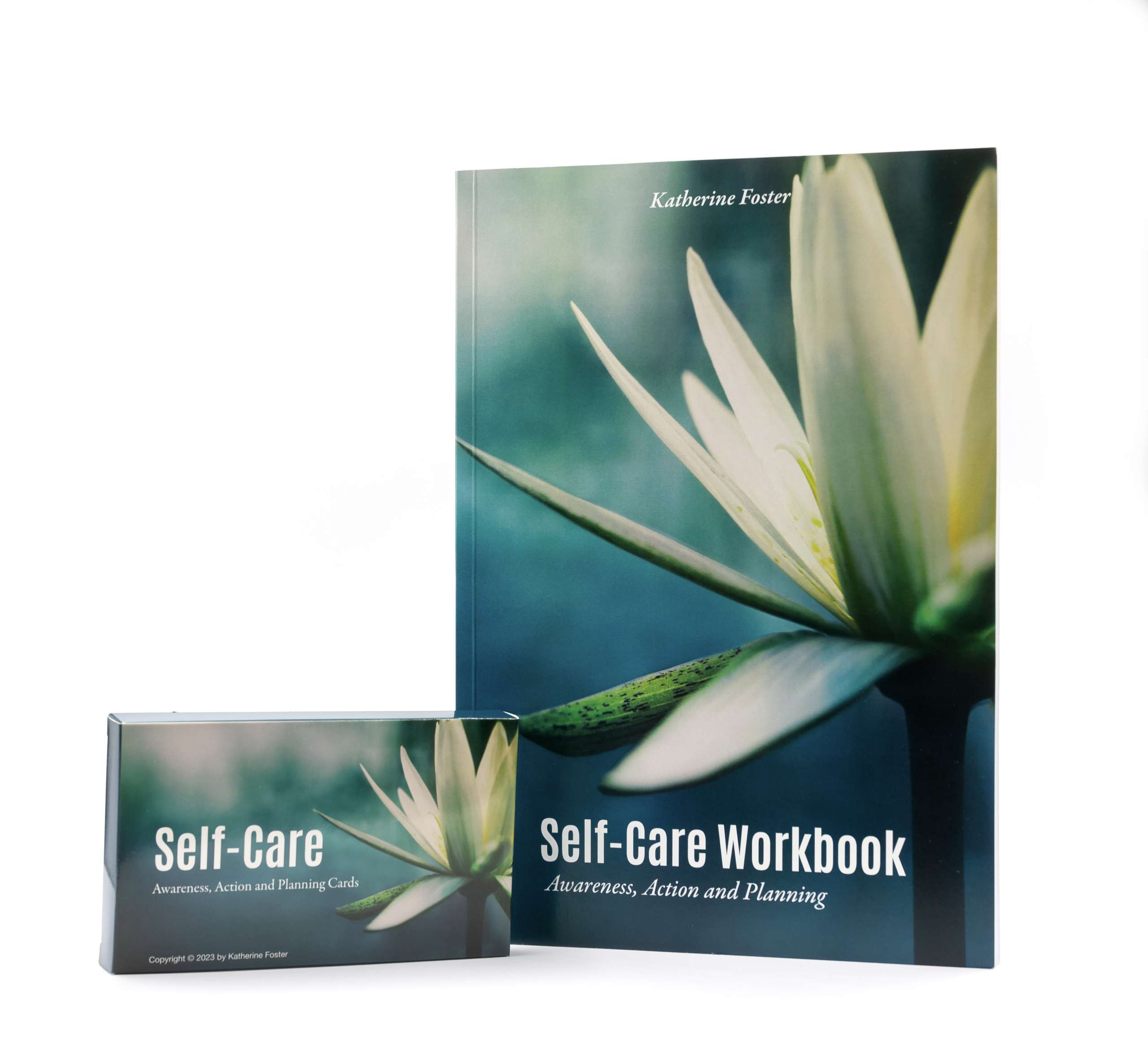 Self-Care Workbook and Card Set Combination - Copyright 2023 Katherine Foster (Author)