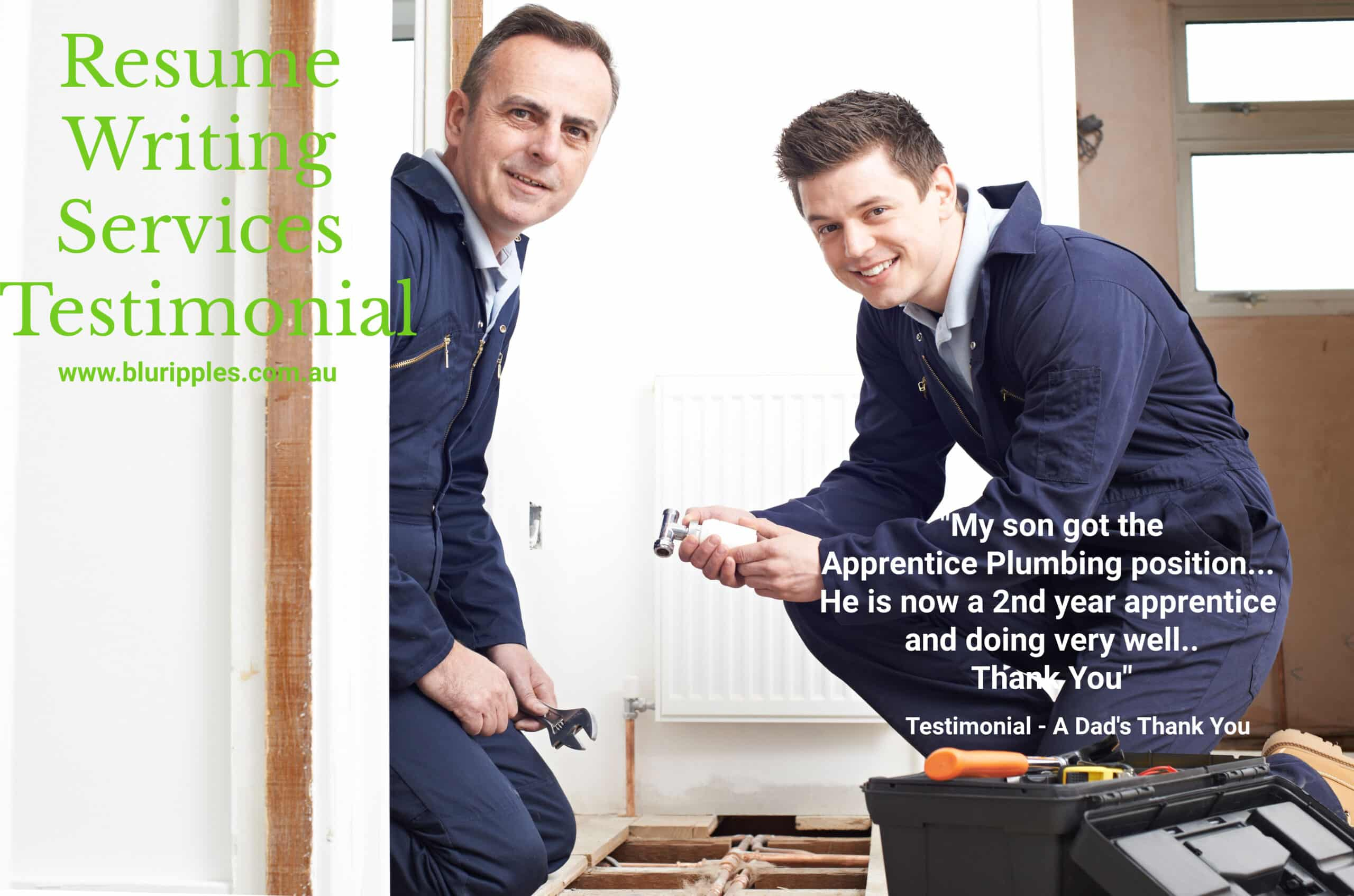 Blu Ripples Resume Reviews Baulkham Hills NSW - Plumbing Apprenticeship Secured